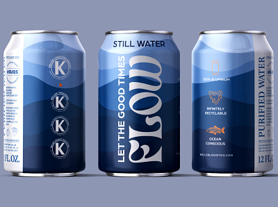 Branded Canned Water Packaging Design beverage branding can graphic design packaging design product design recycle water