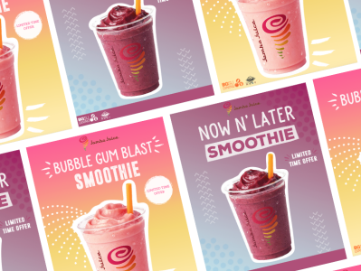 Jamba Juice Promotional Posters beverage branding graphic design healthy jamba juice poster smoothie