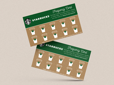 Starbucks Punch Card branding coffee graphic design punch card starbucks