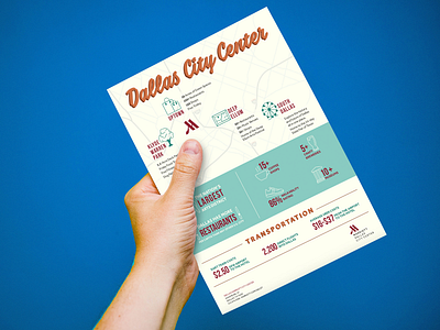 Infographic Map for Marriott Dallas City Center design icon infographic typography vector