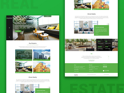 Luxurious Homepage Design for a Real Estate Company design homepage minimal photoshop ui web website design