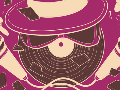 Il potere del vinile chocolate dj food illustration music vector vinyl