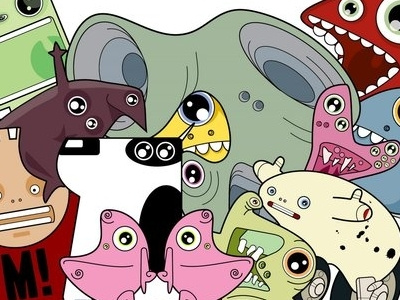 Monsters cartoon character design illustration pop surrealism vector weird