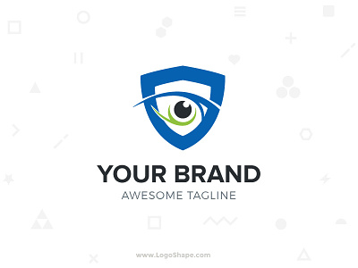security eye logo branding design flat icon illustration illustrator logo logos logoshape security eye logo typography