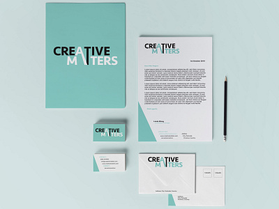 Creative Matters brand identity branding branding system business card design design envelope design graphic design letterhead design logo logotype typography