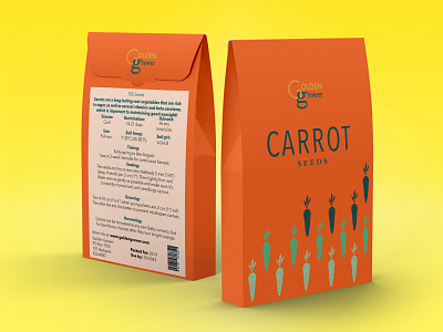 Carrot Seed Packaging - Vegetable Packaging brand packaging design design for print graphic design illustration package design package illustartion package mockup packaging packaging design packaging illustration print print design product design product mockup products seed packagin seeds vegetable seed packaging