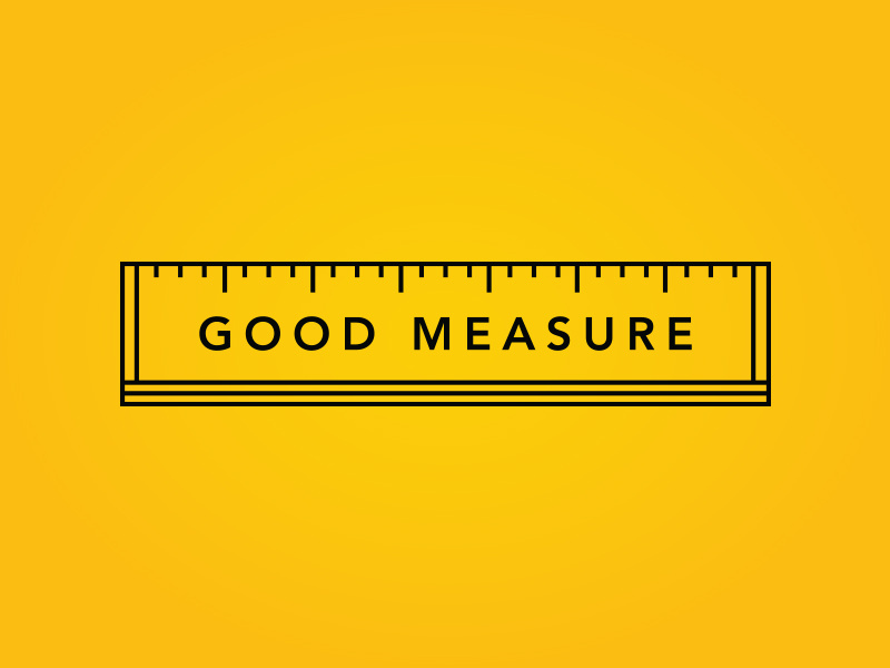 Good Measure logo ruler design good measure