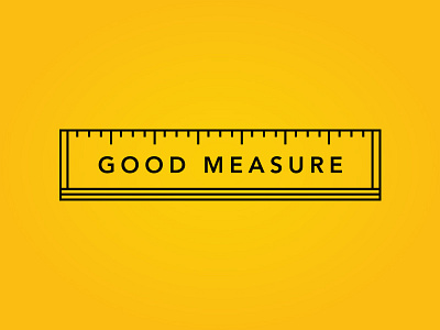 Good Measure design good measure logo ruler