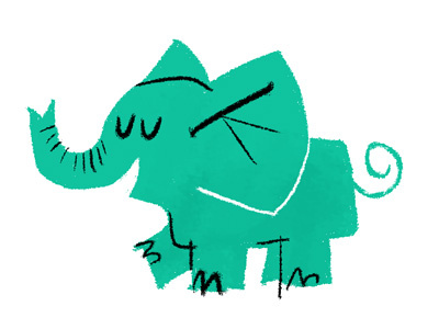 testing elephant illustration