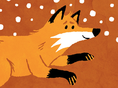 winter fox fox illustration winter