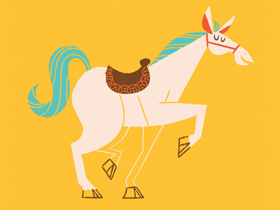 h is for horse circus horse illustration
