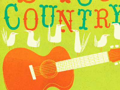 Bayou Country album bayou country birds folk guitar illustration