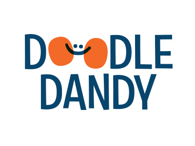 Doodle Dandy happy illustration logo
