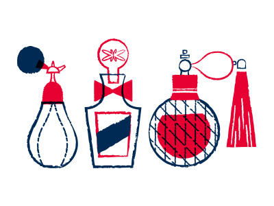 Perfume Illos/Icons bottles icons illustrations perfume two color
