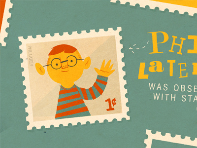 Phil Lately childrens book illustration stamps
