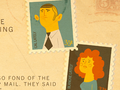 Phil's Parents illustration parents philately stamps