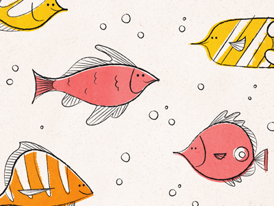 Fish, fish, fish! drawing fish illustration linework
