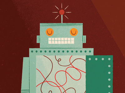 robot illustration robot wires