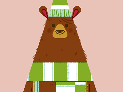 Triangle Bear bear christmas illustration triangle