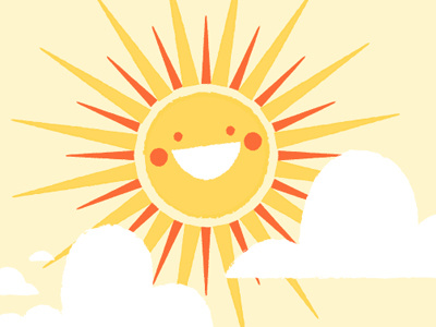 need a little sunshine clouds illustration sun