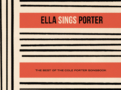Ella Sings Porter illustration music record type