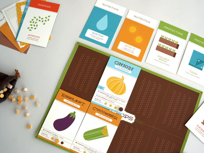 Grow: The Game of Gardening board cards design game gardening illustration vegetables