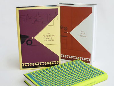 Fitzgerald illustration design book covers book jackets pattern triangles