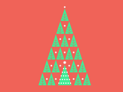 trees, trees, trees christmas design illustration trees