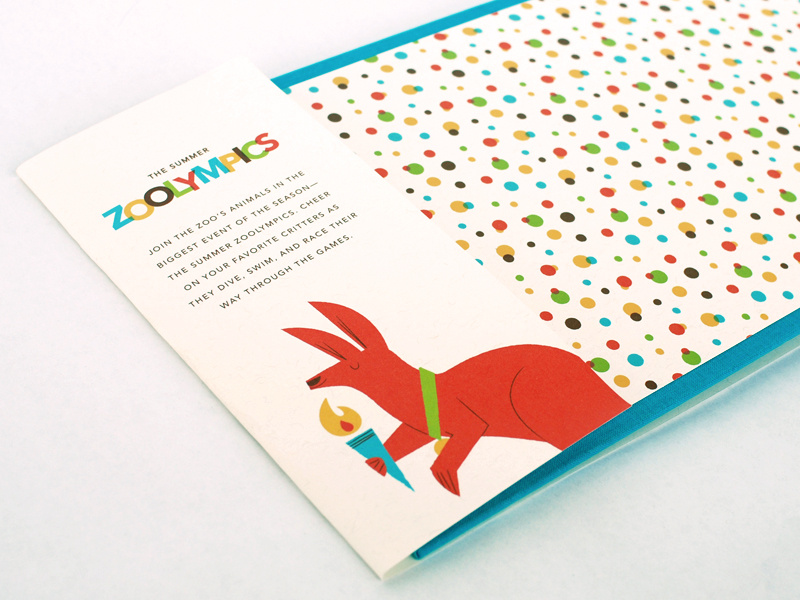The Summer Zoolympics illustration childrens book zoo animals olympics endpapers kangaroo torch