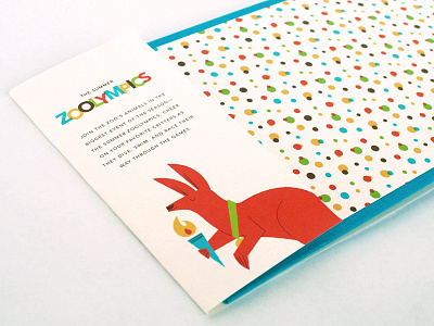 The Summer Zoolympics animals childrens book endpapers illustration kangaroo olympics torch zoo