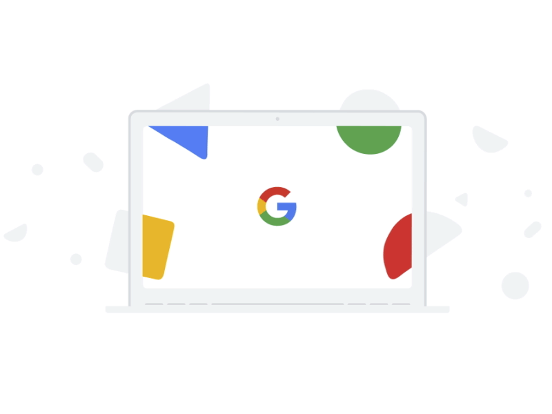 Chrome OS Welcome after effects buscarons chrome device floating geometry google laptop loop minimal os shapes ui ui animation update vector welcome