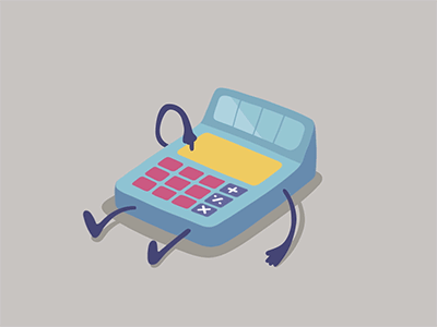 Undécimo Calculator after effects animated gif app buscarons button calculator character error illustration missing office vector