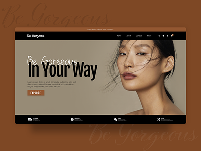 Be Gorgeous E-Commerce website design beuty branding design ecommerce graphic design logo minimalist shopify ui ux web website