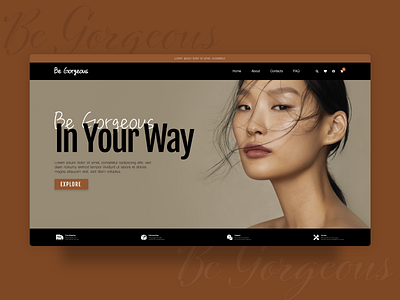Be Gorgeous E-Commerce website design beuty branding design ecommerce graphic design logo minimalist shopify ui ux web website