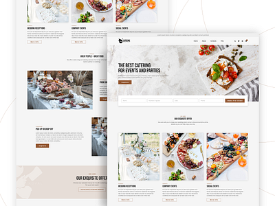 Catering Landing branding catering chef design ecommerce food landingpage logo minimalist ui ux web