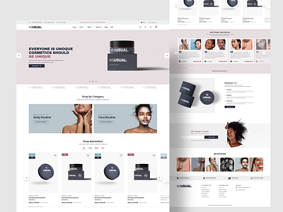 Cosmetics Ecommerce Website beauty beautyproducts businessowne cosmetics design e commerce ecommerce landing page magento2 minimalist onlineshop onlinestore packagingdesign skincare ui ux web webdesign webpage webstore