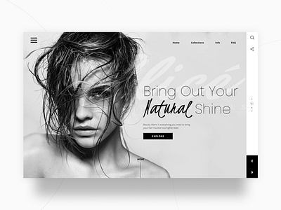 Cosmetic Website Concept beauty brand branding cosmetics design design template ecommerce freebie homepage illustration logo minimalist onlinestore ui ux vector web webdesign