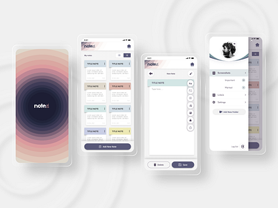 Note.it / Note Taking Mobile App 3d animation branding design ecommerce graphic design illustration logo minimalist mobile app motion graphics newest note note app recommend recommended ui ux vector web