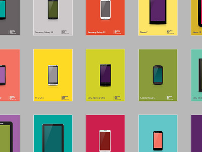 Android device library android devices freebie illustrator line up mock up vector