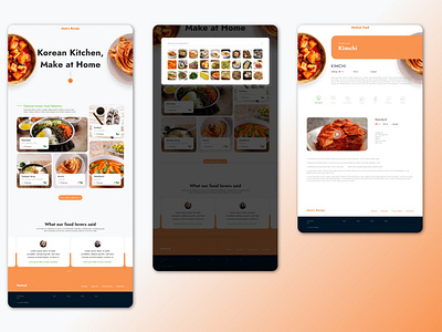 Hankuk Food - Korean Food Website UI Design