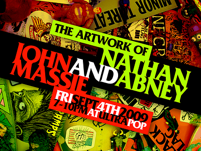 Nathan and John Show Poster neon old school poster typography