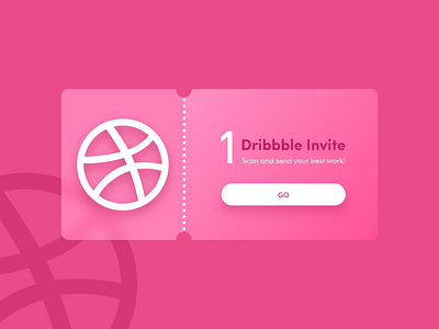 Dribbble invite invite logo pink ui xd