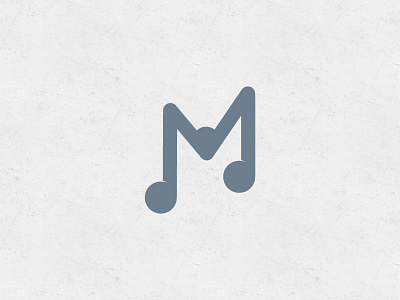 M + Music + Pencil design logo m music musique pencil personal logo