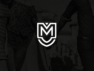 M + Shield Monogram classic fashion logo m monogram retro shield vintage