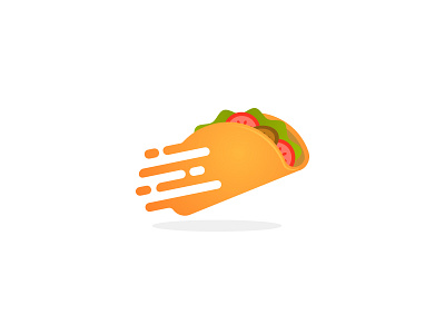 Digital Taco delivery digital food logo move movement speed taco