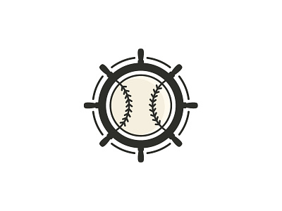 Baseball Guidance ball baseball guidance logo navigation ocean sea ship wheel