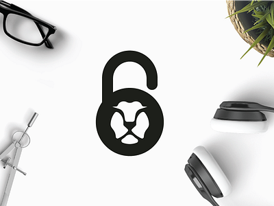 Lion Lock animal intact king lion locked locker logo protected safe secured security shape