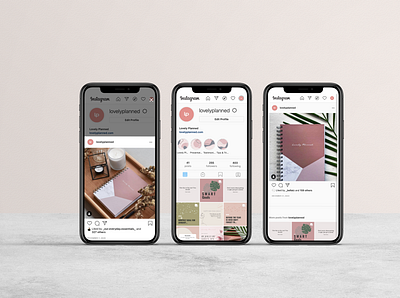 Lovely Planned Planner - Instagram feed branding design instagram post minimal planner