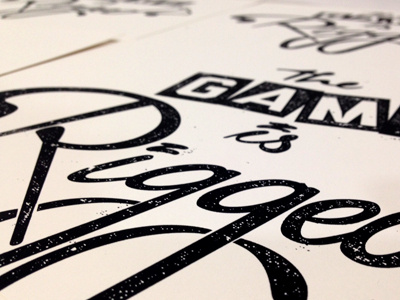 The Game is Rigged screen print typography