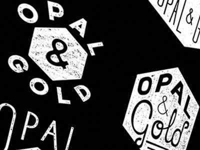 Opal & Gold branding hand drawn type hand lettering logos typography